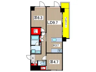 パークキューブ小岩【4階】の間取り