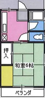 ハタノハイツ【1階】の間取り