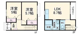 神奈川県大和市福田【一戸建】の間取り