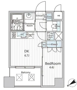 ビエラコート日本橋久松町【8階】の間取り