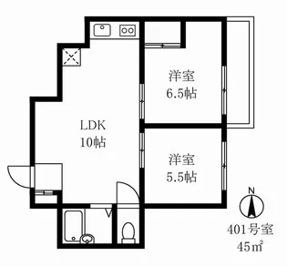 ラミアカーザ・ナカノ【4階】の間取り