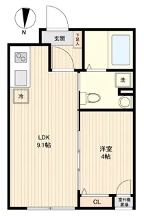 ジェムストーン池上【1階】の間取り