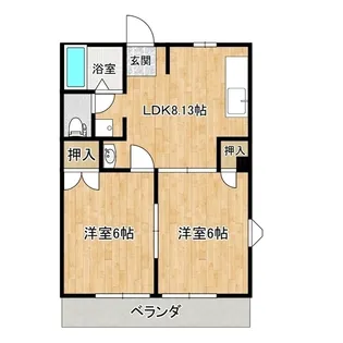 ソレイユ菊陽B棟【1階】の間取り