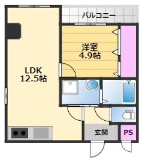 ウエムラグレース忠岡町【2階】の間取り