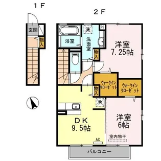 シオンヒルズII【2階】の間取り