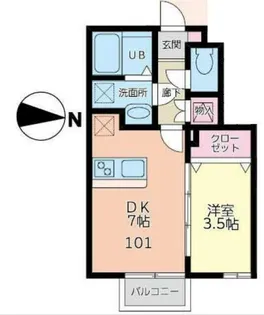 エクシリア東仙台II【1階】の間取り