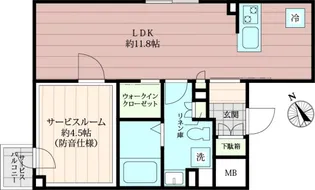 「防音マンション」クリオ ラモード新江古田サウンドテラス【3階】の間取り