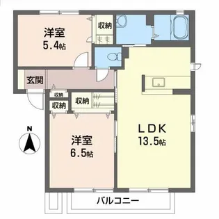 ベルメゾンB【1階】の間取り