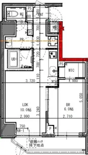GENOVIA花月総持寺【5階】の間取り