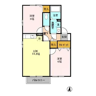 セードル小川B【2階】の間取り