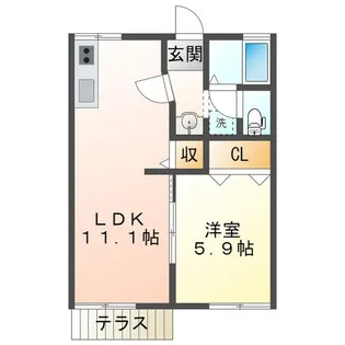 リバティーハウス【1階】の間取り