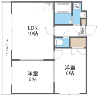 プログレスシティ菊水【4階】の間取り