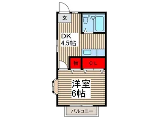 コ-ポウエルストン【2階】の間取り