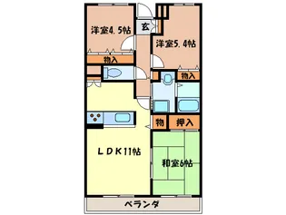 メロディハイム【3階】の間取り