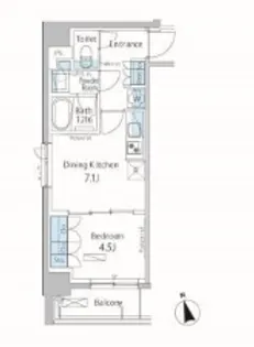 パークアクシス日本橋兜町【4階】の間取り
