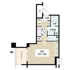 アゼリアテラス新宿【6階】の間取り