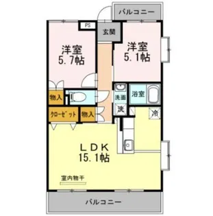 ヴェルドミール【1階】の間取り