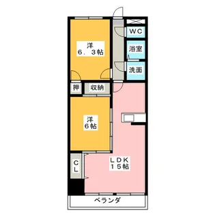 グランドステージ桜ヶ丘【3階】の間取り