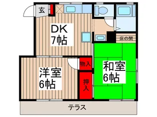 メゾンシャルム【1階】の間取り