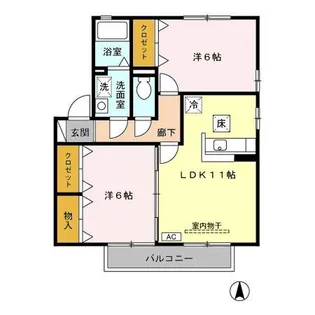 セジュールモア【1階】の間取り