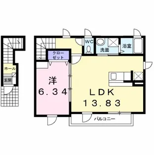 ヴィラ チェリーブロッサム【2階】の間取り