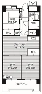 ビレッジハウス品川八潮タワー【4階】の間取り