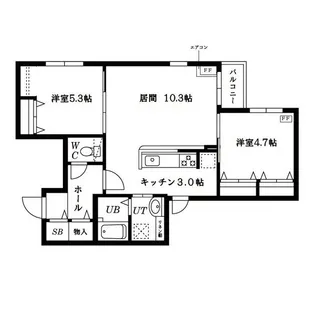 リバティ中島公園【3階】の間取り