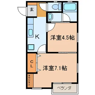 ジョイ・フラット【2階】の間取り