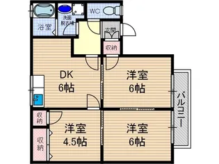 ヴィラボナールA棟【1階】の間取り