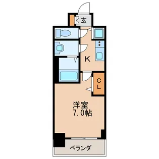 プレサンスジェネ丸の内【2階】の間取り