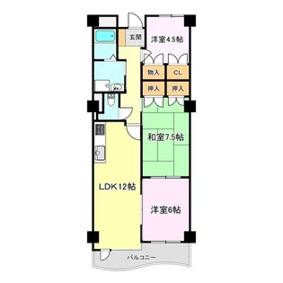 フレグランス郡山【3階】の間取り