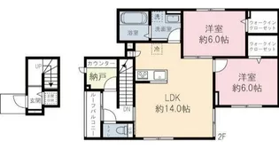WTAコーポ【2階】の間取り