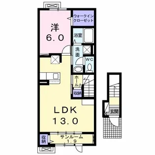 クラール南城 A【2階】の間取り