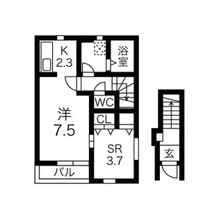 KINGDOMII【2階】の間取り