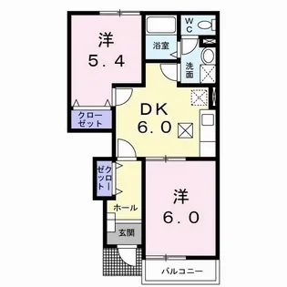 メゾンドボヌールA【1階】の間取り