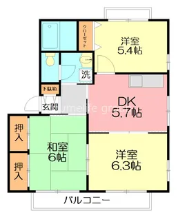 ドミール城山III【2階】の間取り