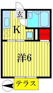シティハイムサンフラワー【1階】の間取り