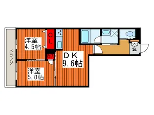 グランコール志茂【2階】の間取り
