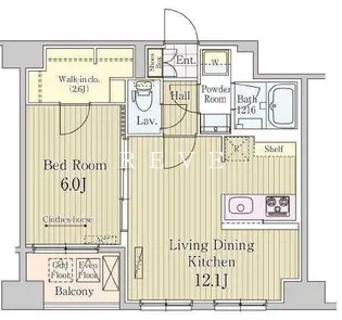 京橋レジデンス【10階】の間取り