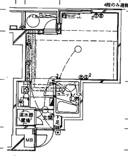 朝日八丁堀マンション【4階】の間取り
