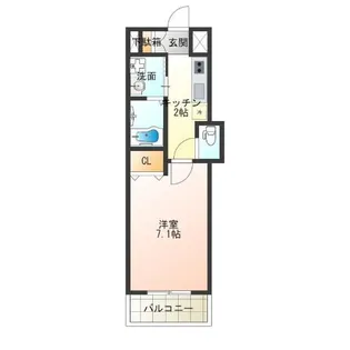 K-フロント今宮I番館【6階】の間取り