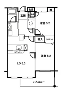 タートルクレインふじみ野II【2階】の間取り