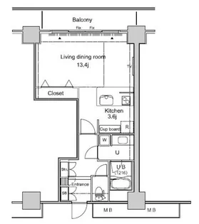 パシフィックロイヤルコートみなとみらいオーシャンタワー【11階】の間取り