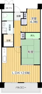 高優賃/アメニティコート岡本【2階】の間取り