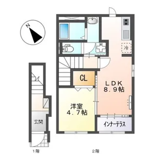 仮)スターテラスII伴東【2階】の間取り