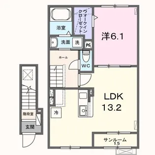 J・プレリュード【2階】の間取り