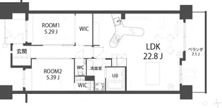 positive【10階】の間取り