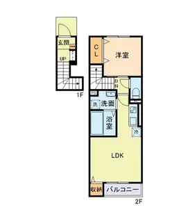 トゥジュール・ヴェ-ル菊池【2階】の間取り