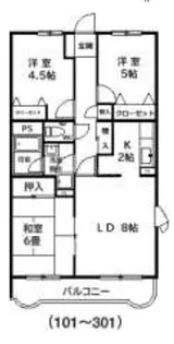 ソレアード曳馬【1階】の間取り