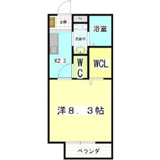 ラ・コリーナ【2階】の間取り